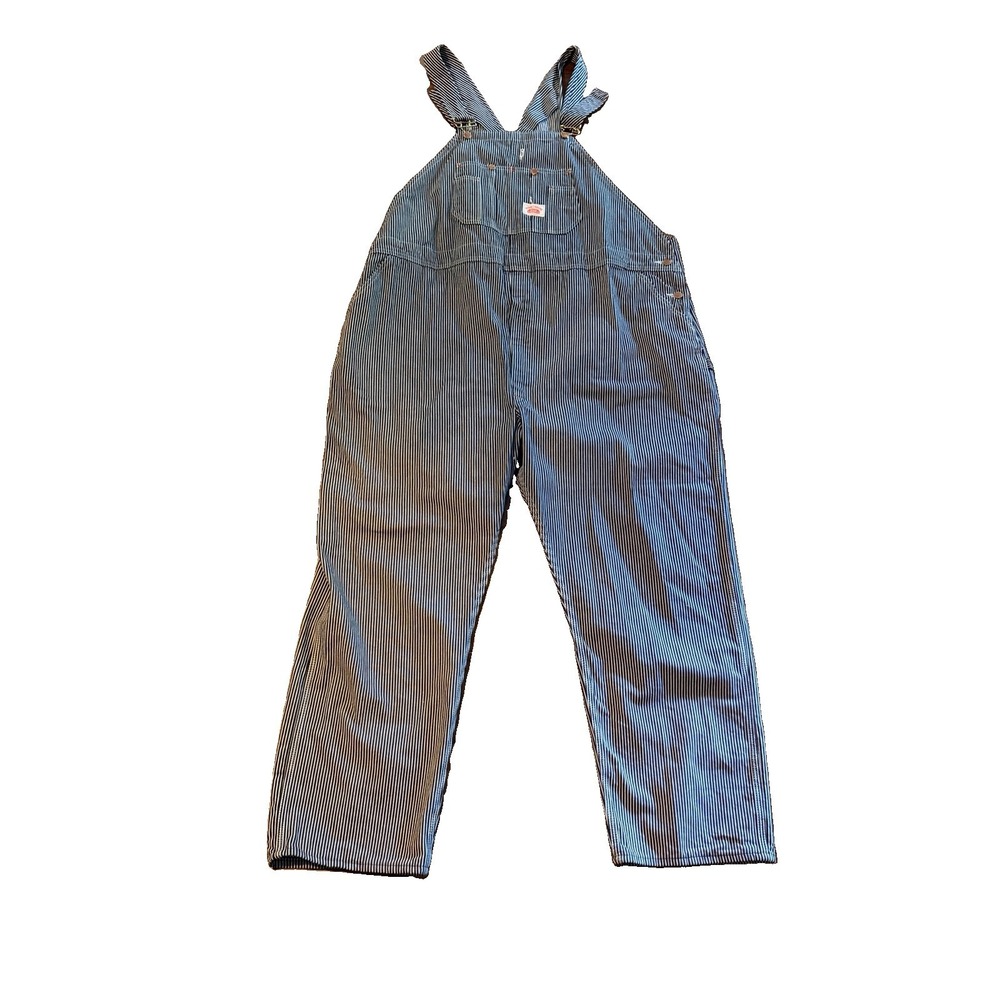 Vintage Round House Men's Workwear Overalls Denim Jeans 54x32 Made in USA New
